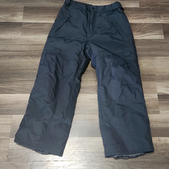 Black Snow Ski Pants Size 6 Unisex Adjustable Insulated - Picture 1 of 6